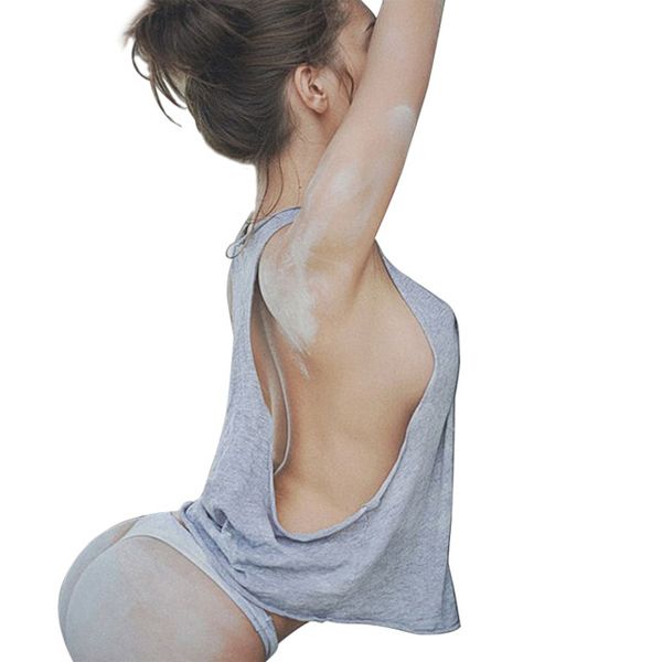 New Women Tank Top Vest Deep V Neck Sleeveless Loose Summer Beachwear Short Tops Girl Gift shirt Tee