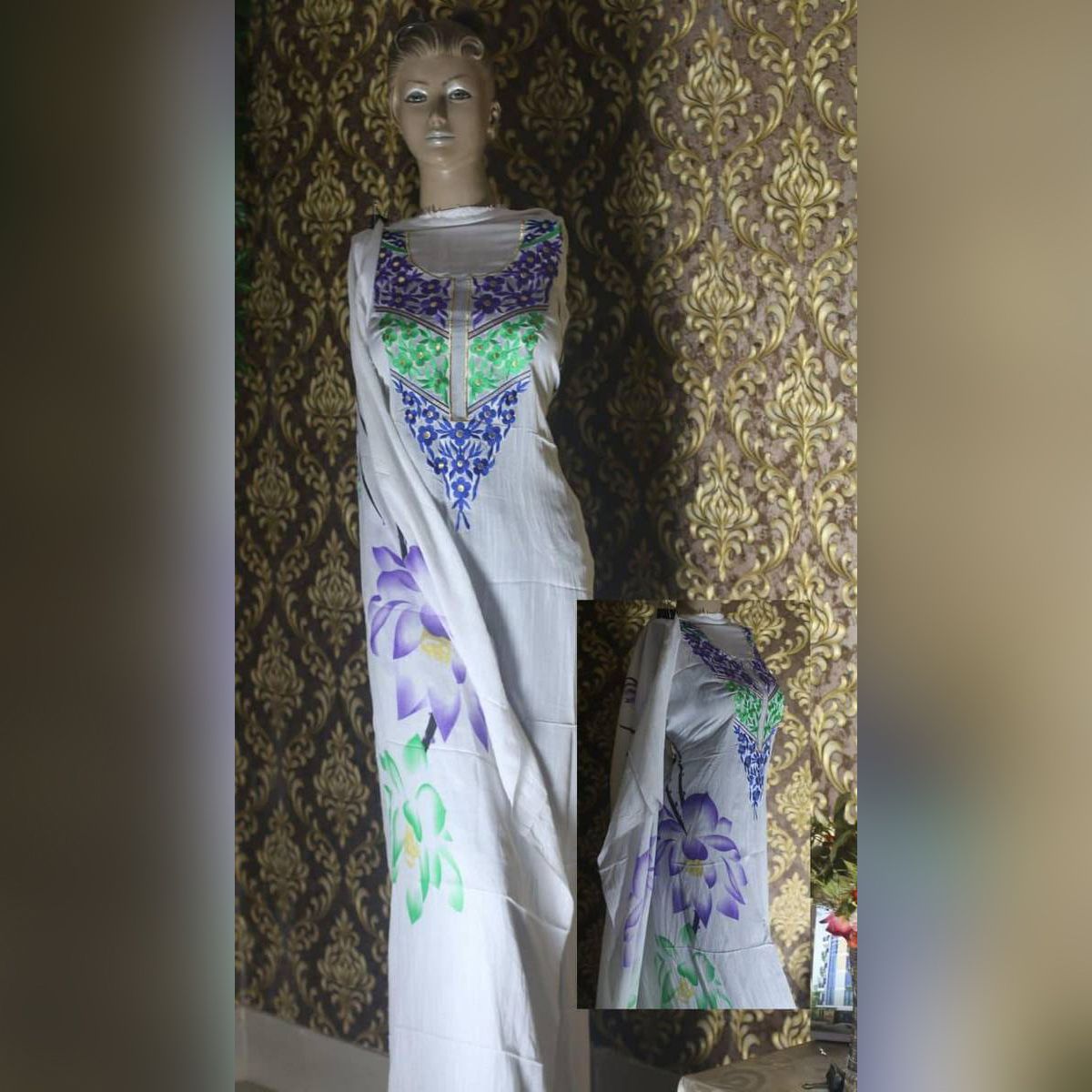 Unstitched Embroidery kameez