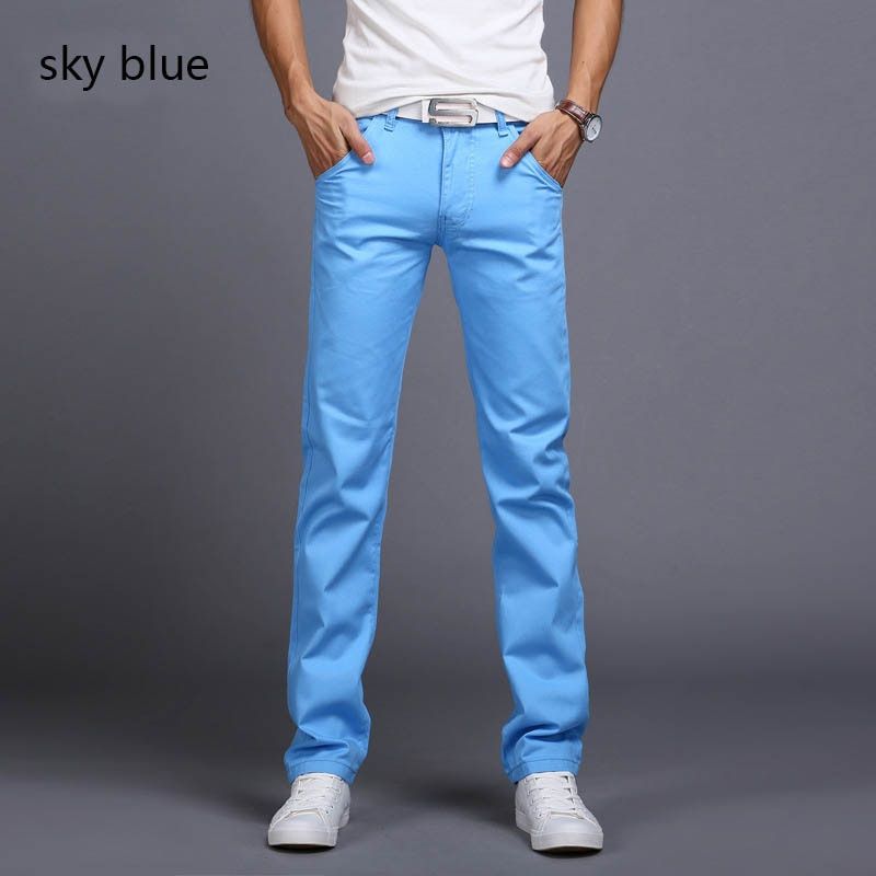 2020 CHOLYL Spring Autumn New Casual Pants Men Cotton Slim Fit Chinos Fashion Trousers Male  Clothing Plus Size 8 colour