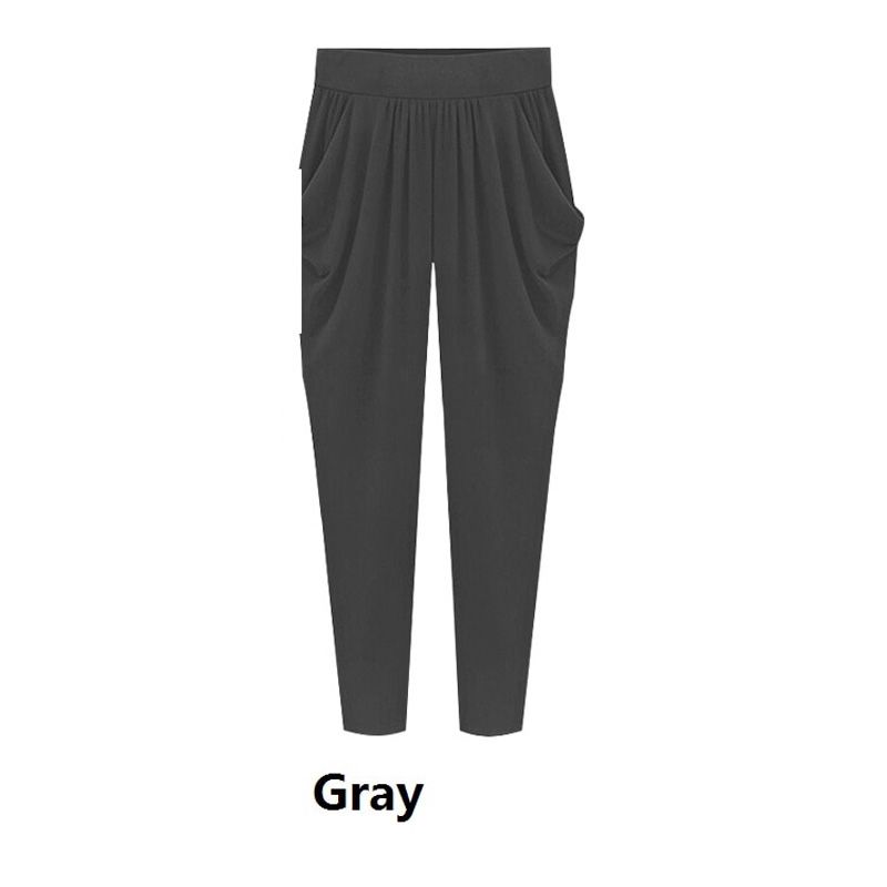 Summer Womens Harem Pants High Waist Loose Straight Ankle-length Pants Comfortable Casual Pants Large Size OL Pants 2009