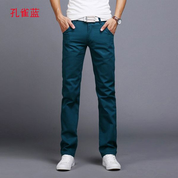 8 Color Classic Casual Men Pants Spring Autumn New Business Fashion Comfortable Stretch Cotton Elastic Straigh Jeans Trousers