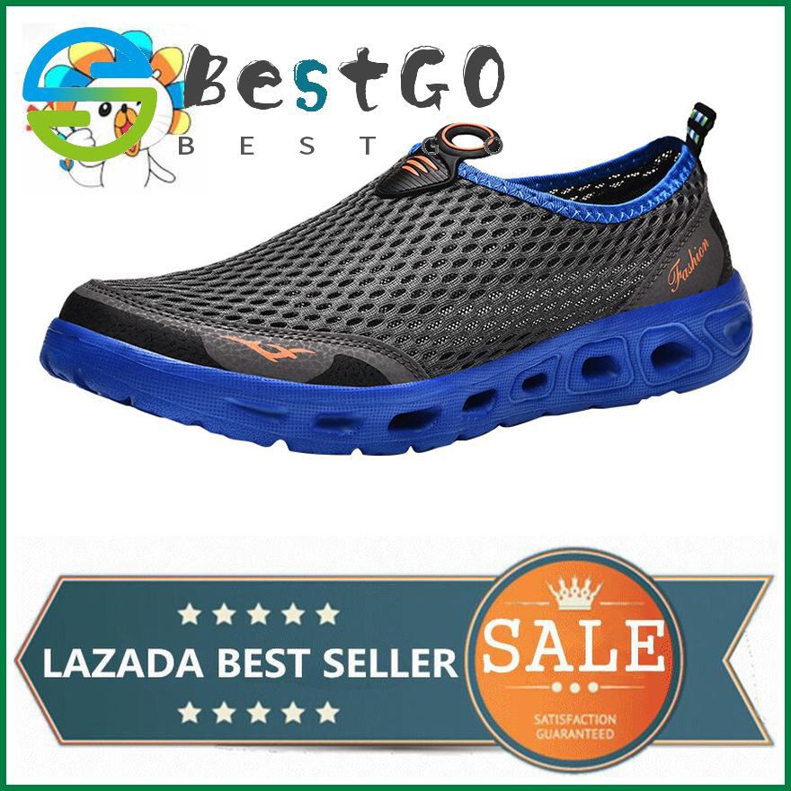 Water Shoes for Men Summer Sports Sandals Outdoor Beach Shoes Plus Size Slip on Sports Shoes Diving Swimming Shoes Surfing Shoes Quick Dry Slippers for Men Fashion Croc Men Sandals