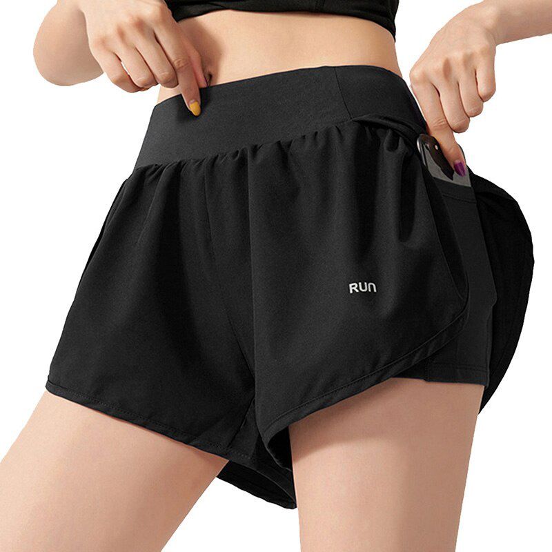 Yoga Shorts Women's High Waist Short Pants Summer Gym Fitness Top Running Workout Quick Dry Double Layer Sport Short Dropshipp