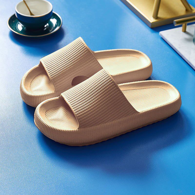 Women Summer Slippers Thick Heel Soft EVA Indoor Outdoor Slippers Lovers Home Floor Shoes Female Male Platform Slides