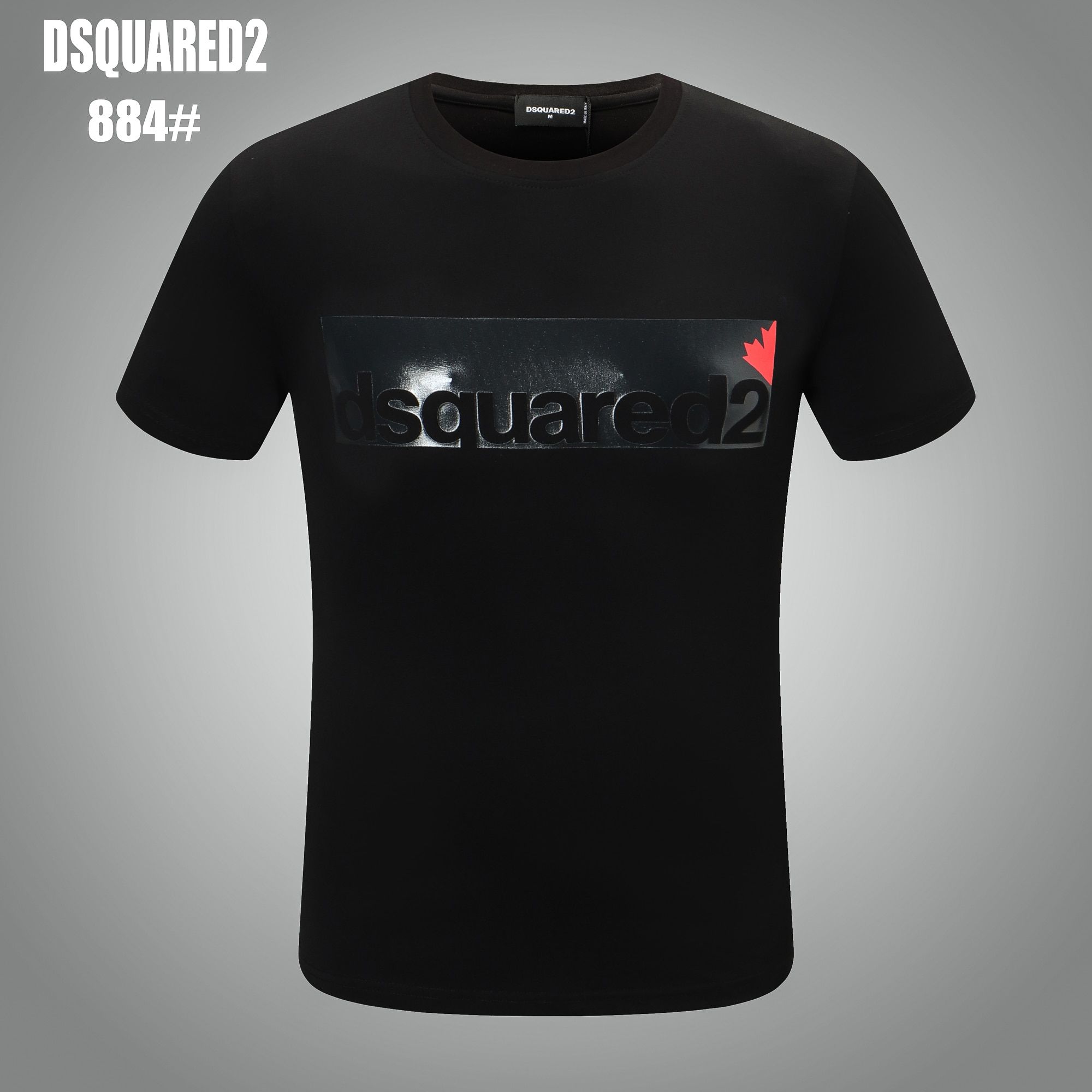 Brand Dsquared2 Men's T-shirt Fashion Round Neck Top Pure Cotton Printed T-shirt Multicol Black white M-3XL