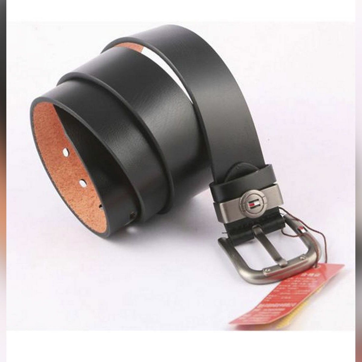 fahim leather Black belt for men