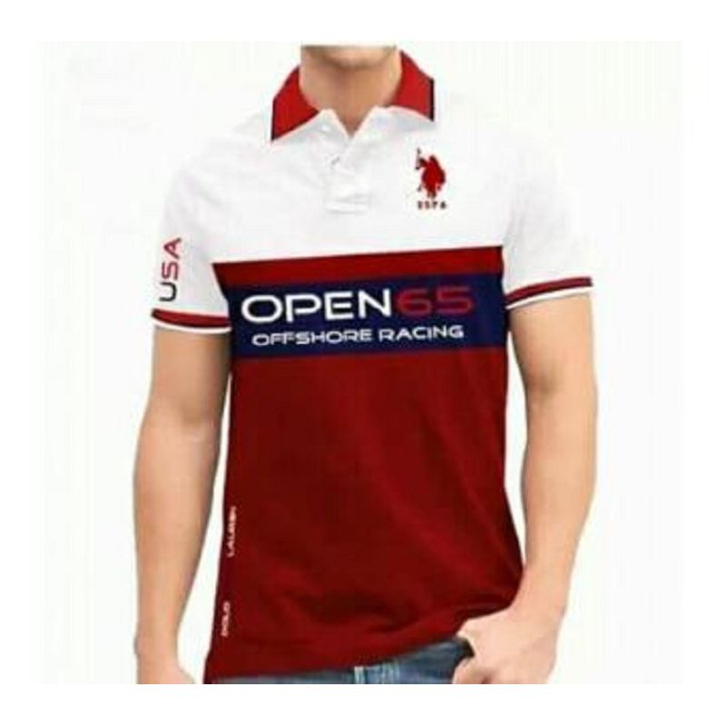 Red cotton pk stylish polo