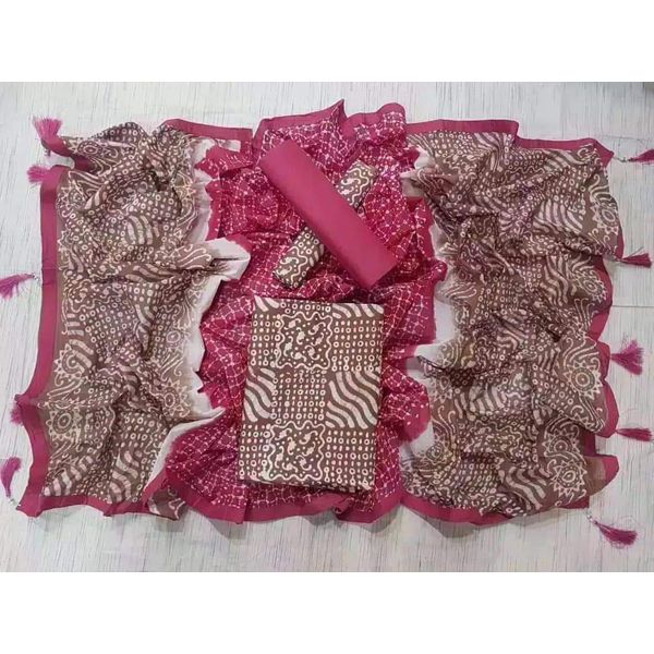 EXPORT A ???????? ???? ????? ???? ???? ????  ?? ?-Batik Three Piece [3 Piece] For Women