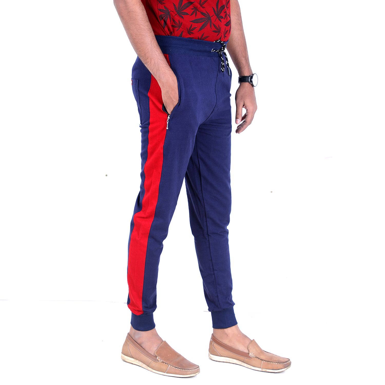 Daraz e New Fashionable patta Dizain Cotton Joggers for Men