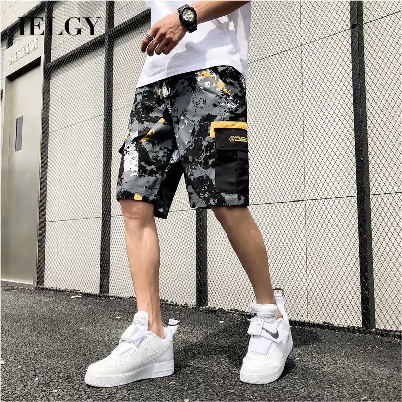 IELGY style men's shorts summer Korean version of the trend of student sports tooling loose thin casual five-point hip-hop pants