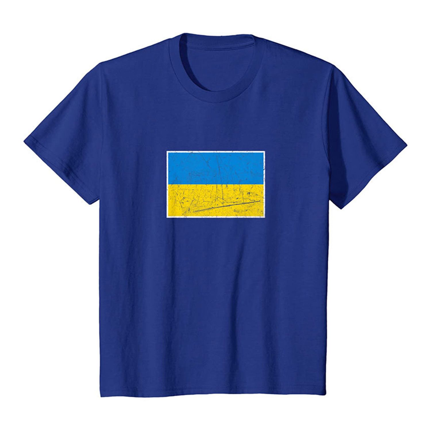 Uni T-shirt Top Porle Decorative O-neck Ukraine Tee Top