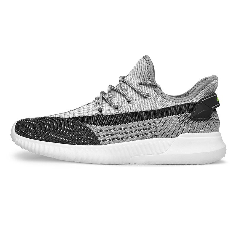 XiaoNew Men Sneakers Shoes Light Breathable Casual Shoes Mesh Fashion Gray Large Size Sports ng  46 Size Students