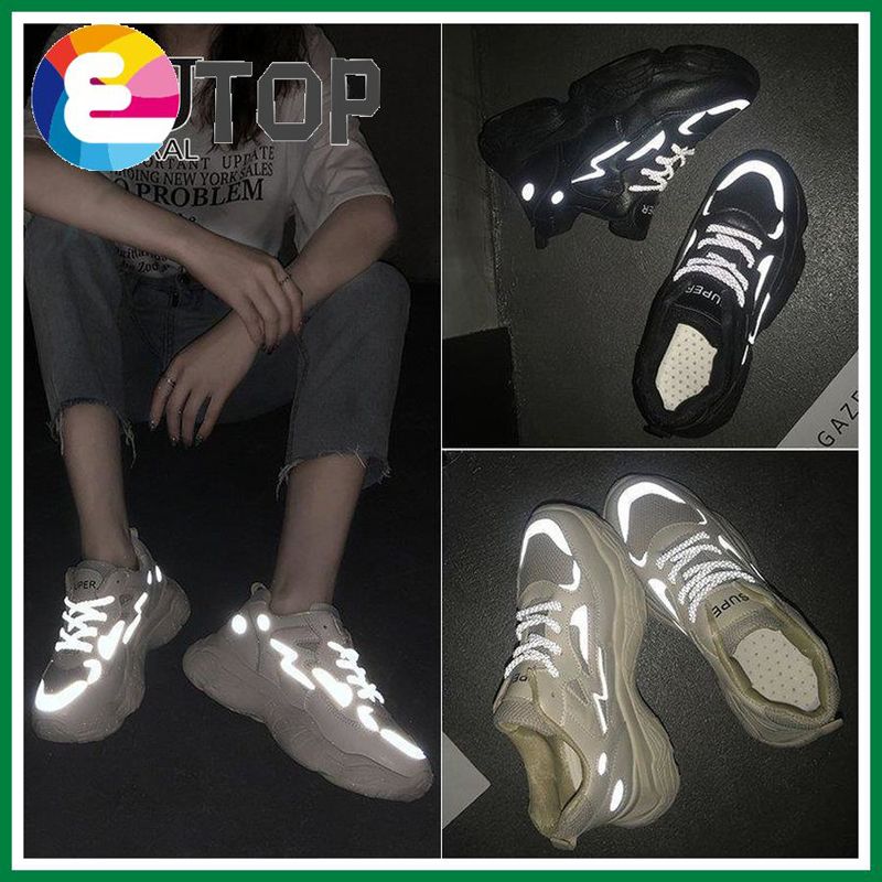 Sneaker Shoes for Women Reflective Old Papa Shoes Korean Sport Shoes Women New Style Sale