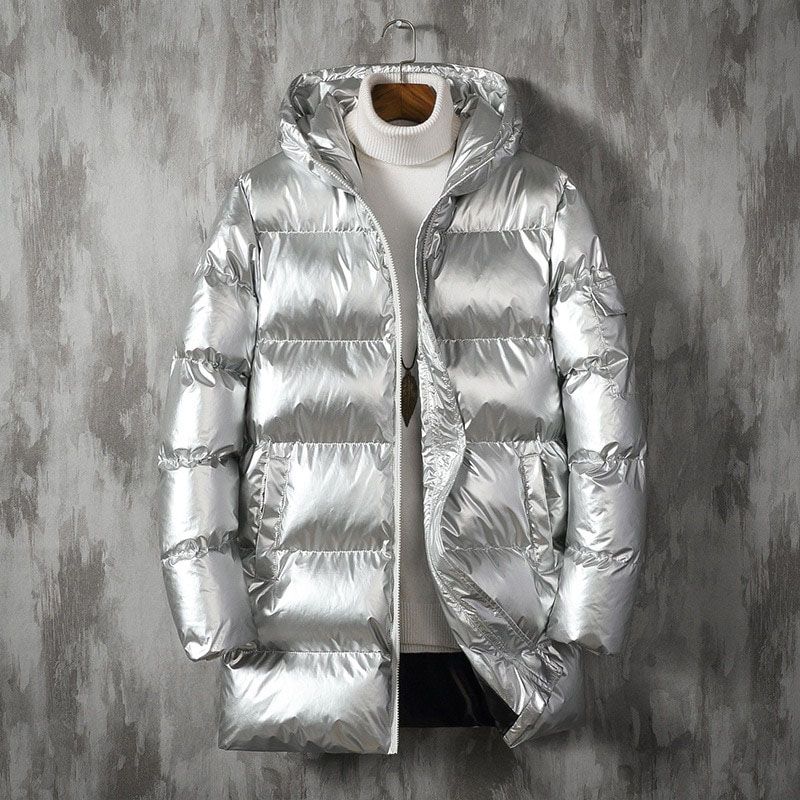 Winter Warm light long Parkas men waterproof Jacket Coat large size men's Thicken smooth shiny hooded cotton-padded clothes