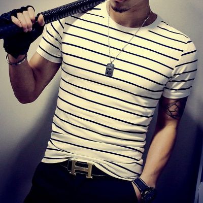 Summer Fashion Men's T Shirt Casual Patchwork Short Sleeve T Shirt Mens Clothing Trend Casual Slim Fit -Hop Top Tees 5XL