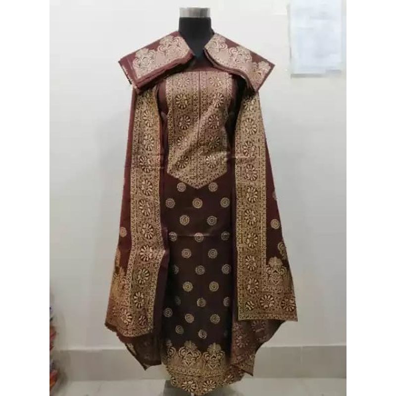Afsan Skin Print Katan Style Cotton Three Piece Salwer Kameez With Gorgeous Dupatta Party Wear For Women