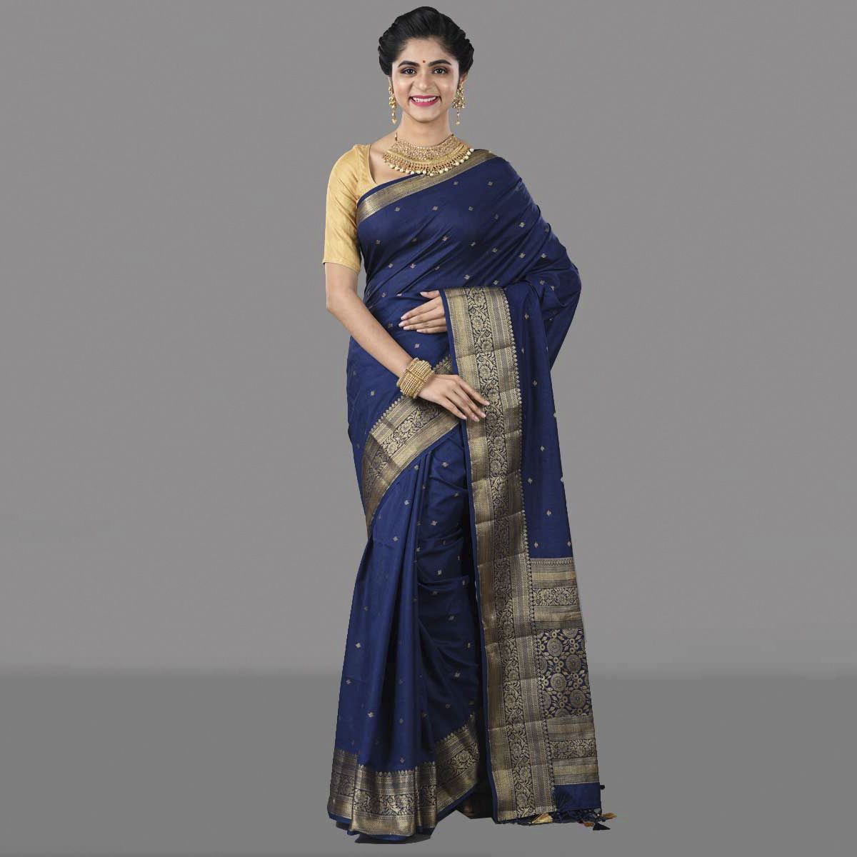 Multicolor Cotton Silk  Saree for women