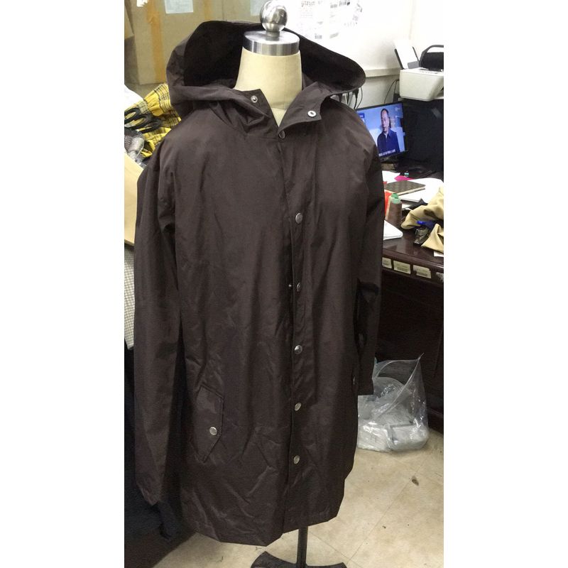 Snap Adult Long Zipper-up Button Camping Hooded Hiking Waterproof Coat