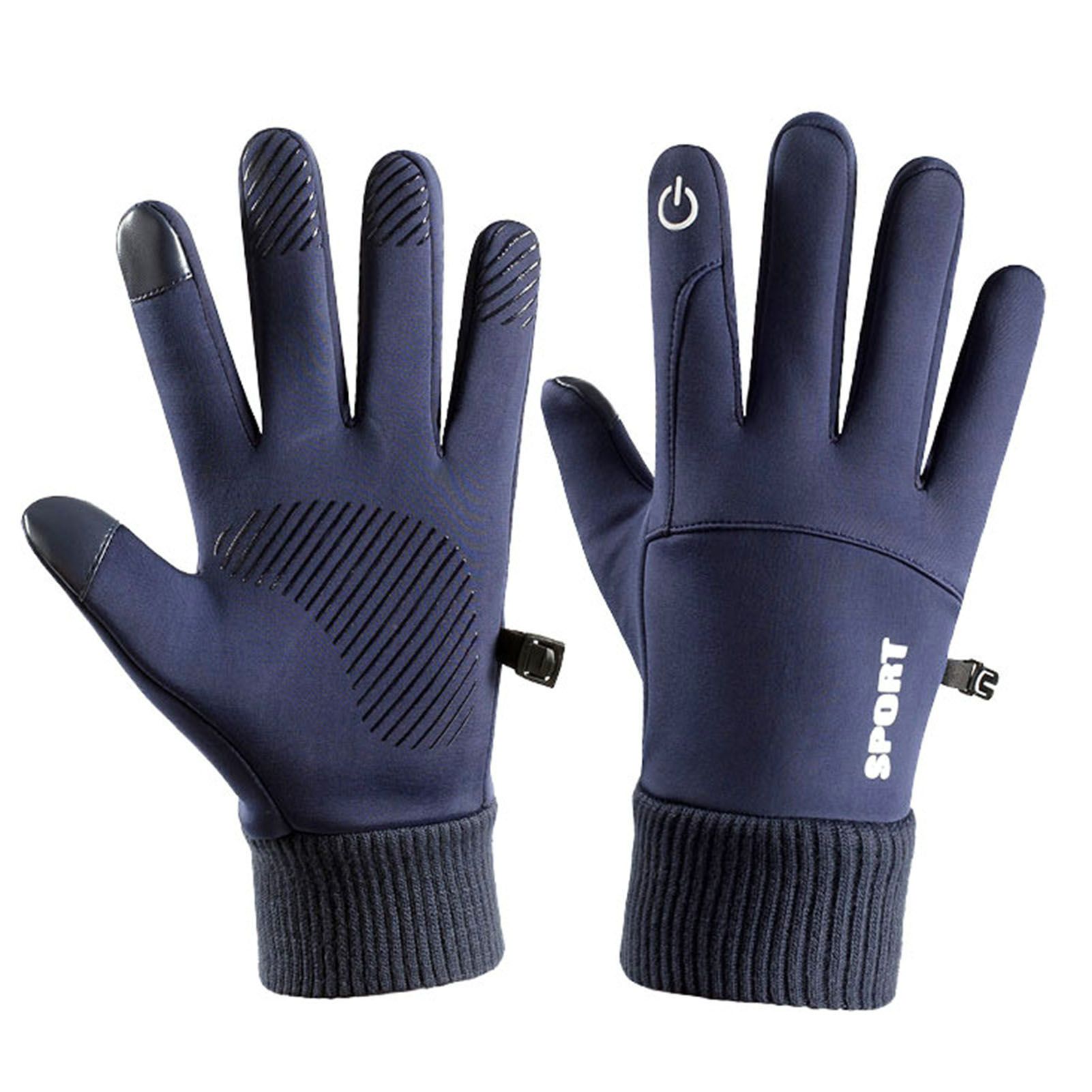 Riding Gloves Ribbed Cuffs Touch Screen Moto Finger Gloves