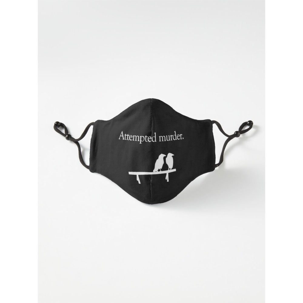 Attempted Murder Funny Text Six Layer Face_Mask Tiktok_Mask For Men And Women Gaming_Mask With Adjustable Ear Loop And Digital Print Face_Mask Graphics Print Anime_Mask
