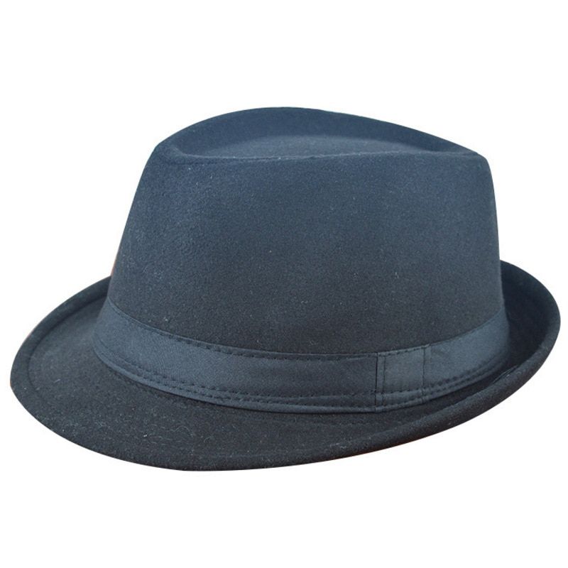 2021 Winter Solid Fedoras For Men Top Jazz Hat  Bowler Hats Classic Version Chapeau Hats
