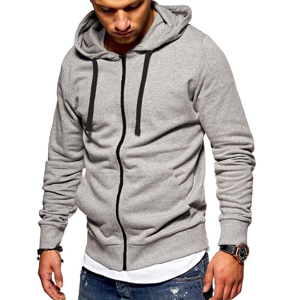 KB Men's Hoodies Sweatshirts Zipper Hoodie Men Sweatshirt Solid Color Man Hoody Sweatshirts For Male