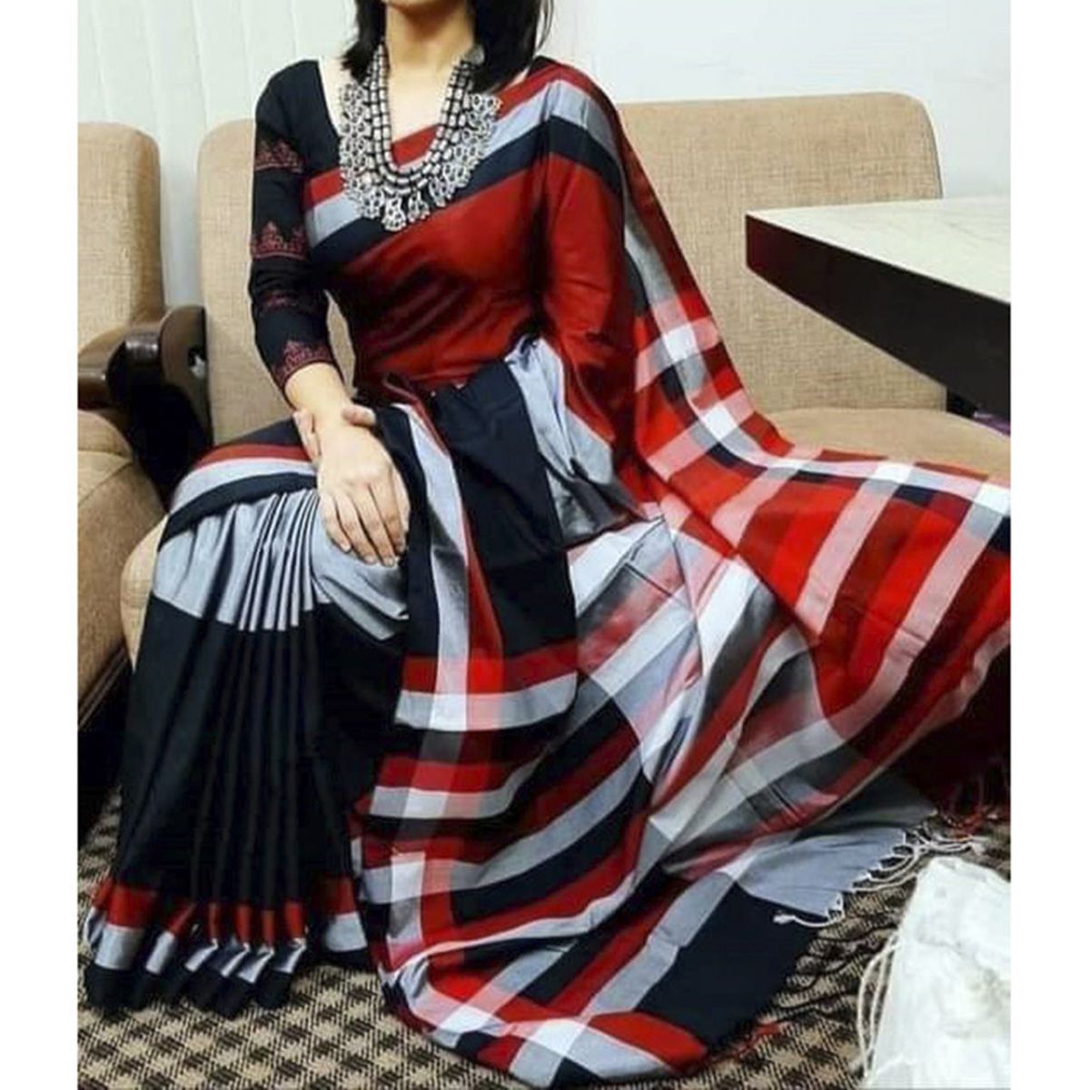 Multicolor satkahon saree  for women with tangail saree