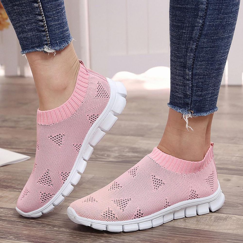 s korean fashion boots for women Leisure Women's Outdoor Mesh Lace Up Sports Shoes Run Breathable Shoes Sneakers