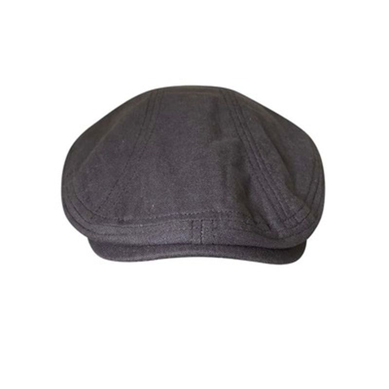 Spring And Summer Casual Men Flat Summer Linen Beret Hat Woman Dark Blue Dark Grey Breathable Cap Duckbill Driving Hats BLM240