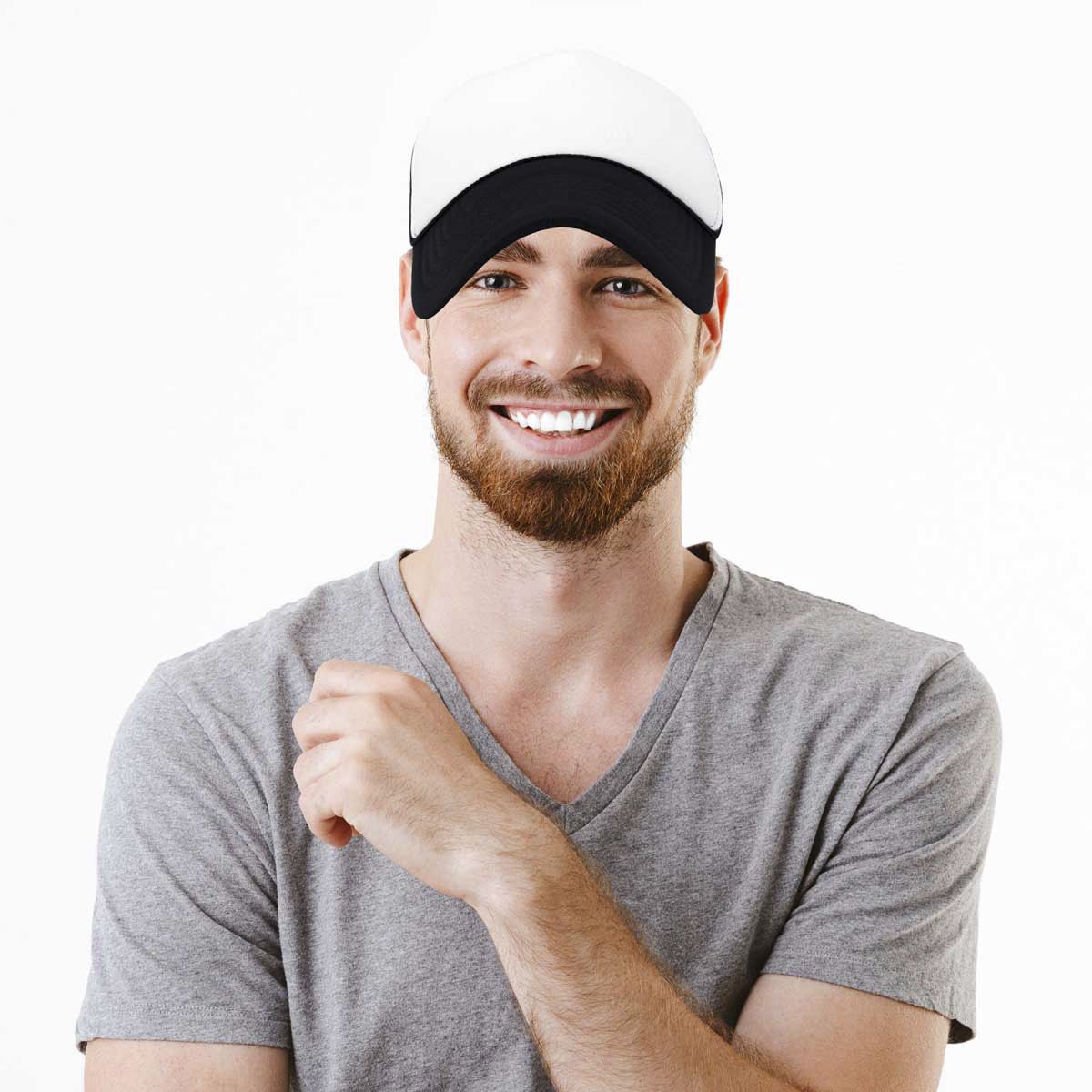 Foam Half Net Fashionable Styles Cap For Men