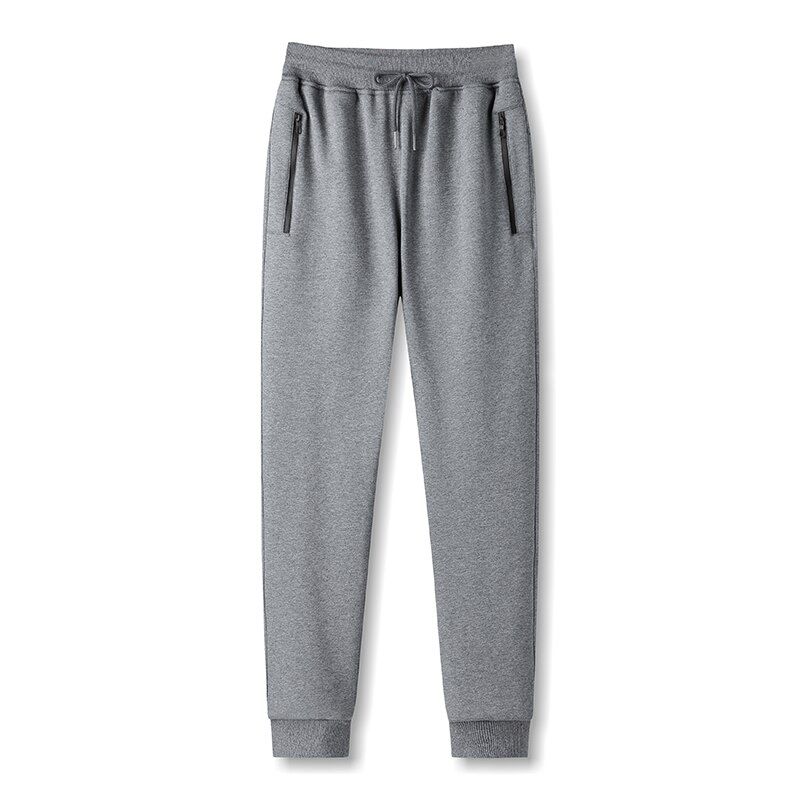 Winter Men's Trousers Fashion Plus Velvet Warm Fleece Cotton Loose Straight-leg Pants Sports Casual Men Pants M-8XL