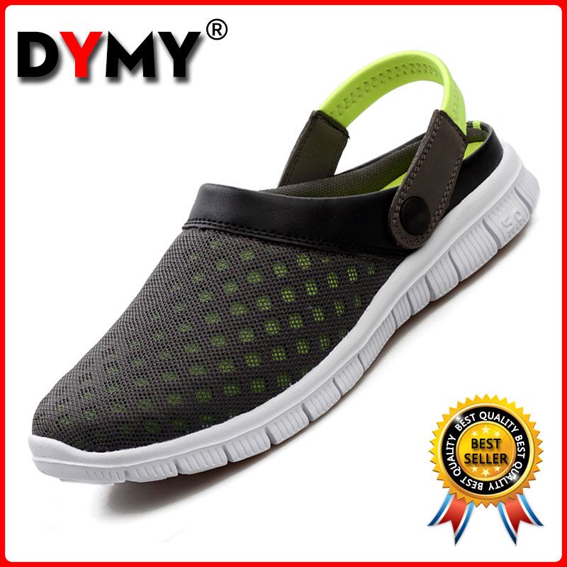 DYMY Sandals for Men Casual Slip on Sneakers Women Comfortable Hollow out Sandals for Women Mesh Shoes