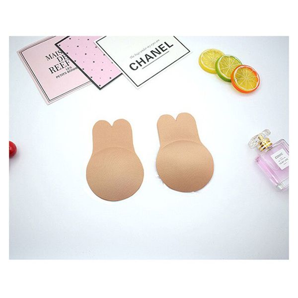 Women Silicone Self-Adhesive Sticky Bra Strapless Push Up Seamless Invisible Bra  Rabbit Ears Underwear For Wedding Dropship