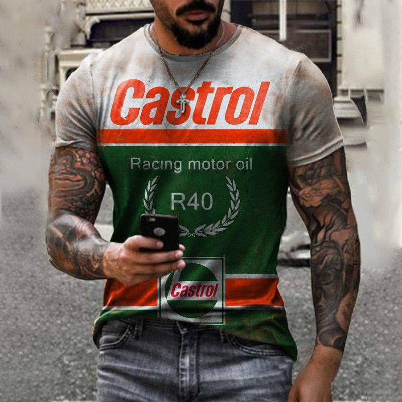 summer ebay European and American round neck slim English letter printing short-sleeved men's t-shirt trend