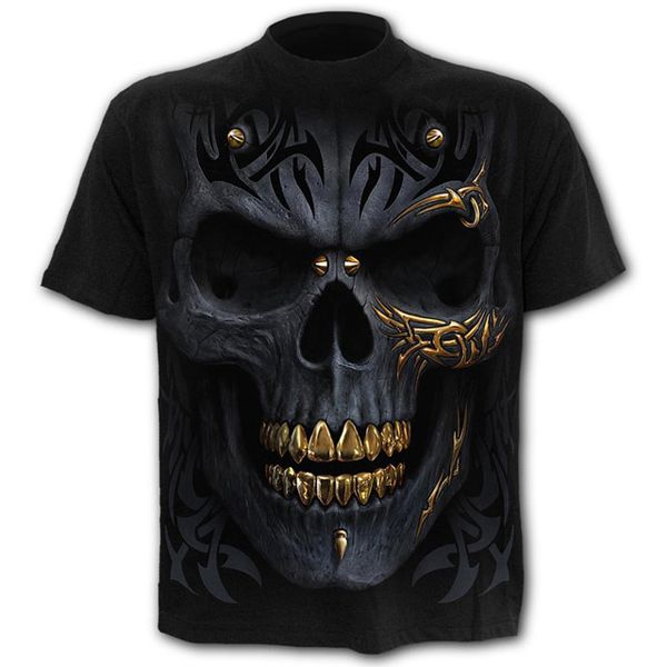 Skull Men's T-Shirts Men's Hop 3D Shirts Horror O-Neck T-shirt Summer Fashion Tops Boys Clothing Large Size Street Clothing