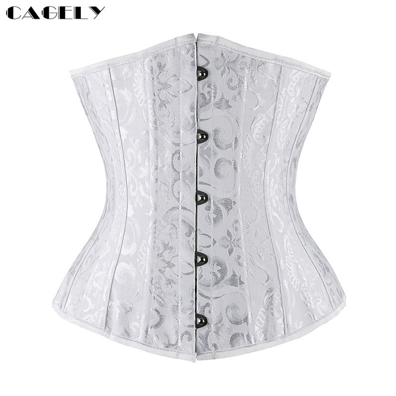 26 Spiral Steel Boned Corset Waist Trainer Cincher ier Top Busk Corselet y Lacing-up Clothing Slimming Underwear Lingerie