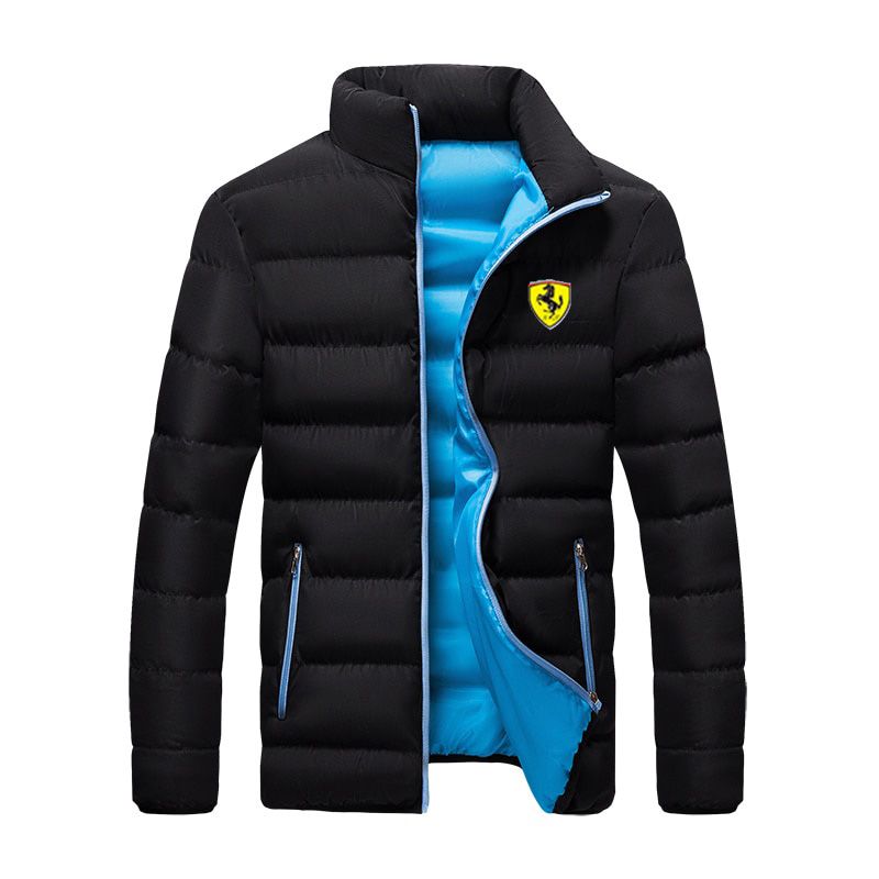 Autumn And WinterMen'sFerrari Jacket Down Jacket Printing Men's Casual Fashion Men's Zipper Top Direct s