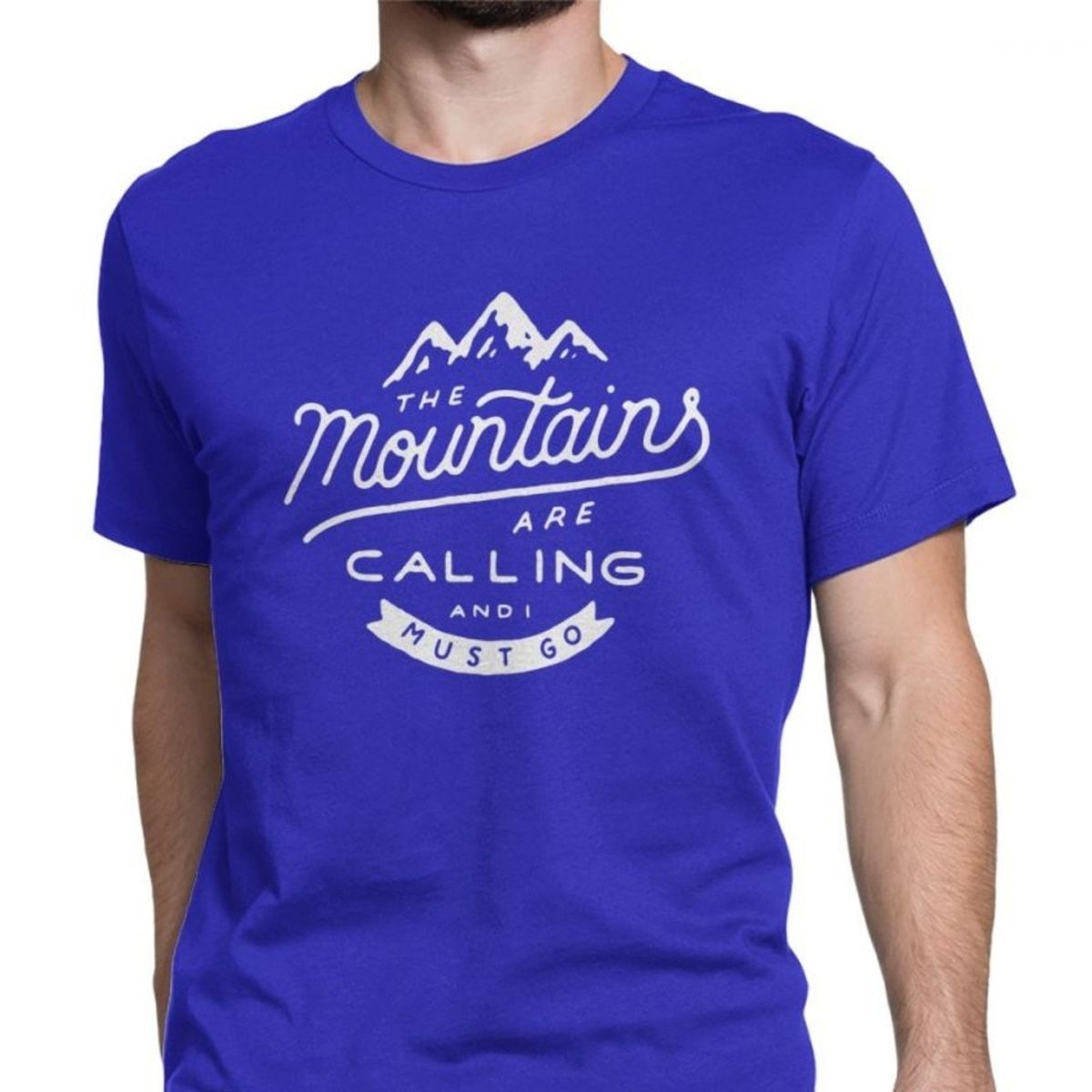 Hipster TMountains Are Calling T-Shirt Men Fashion Brand Cotton Tops T Shirt Climbing Hiking Stay Wild Men Tshirts