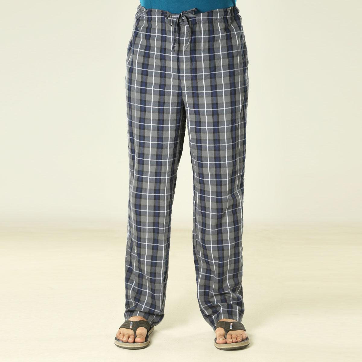 Men's extra relax cotton multi color luss check Trouser