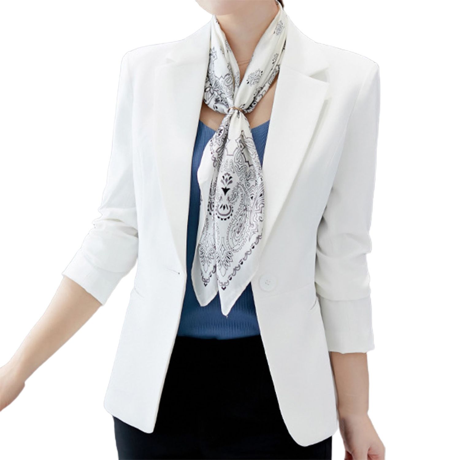 Autumn Blazer Long Sleeve Single Button Pockets Suits Coat