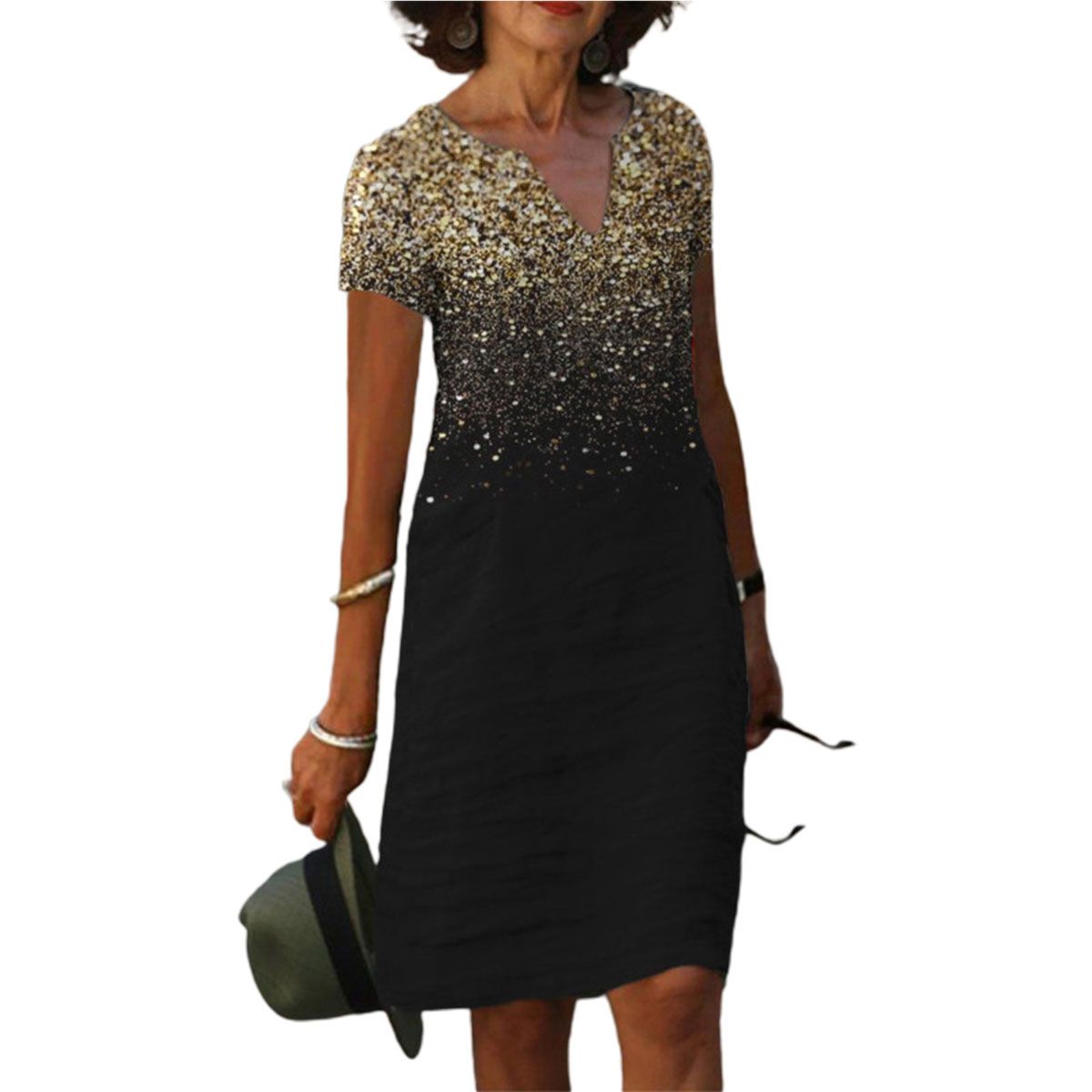 Beh Dress Positioning Print Elegant Knee Length Dress