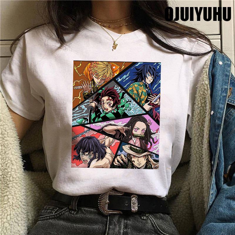 Manga Japanese Anime Demon Slayer T Shirt Men Kawaii Kimetsu No Yaiba Graphic Tee Tanjirou Kamado Tops Funny Tshirt Male T-shirt