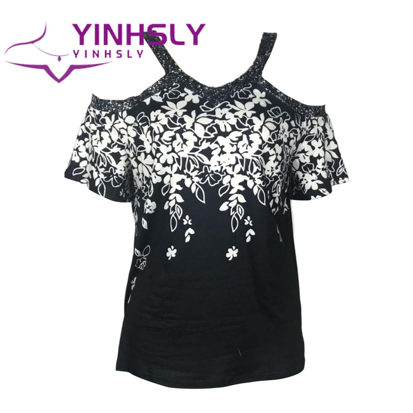 Women T-shirt Floral Print Reld Fit Flower Pattern Blouse