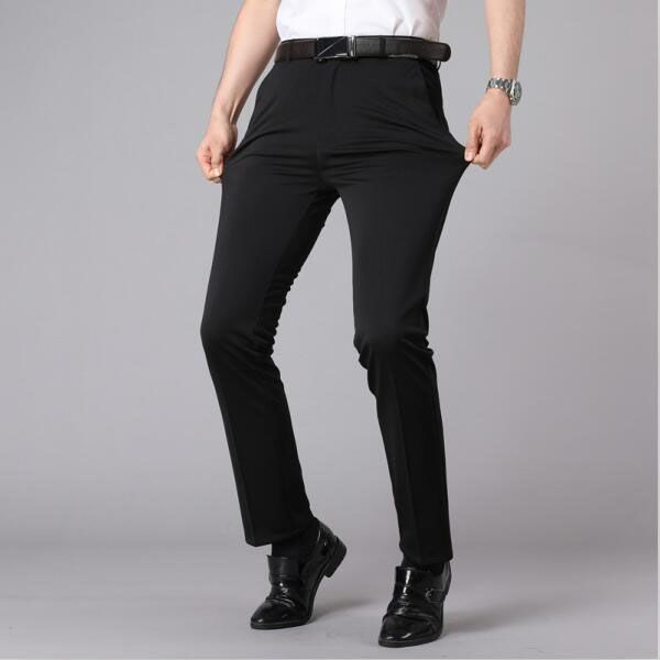 Spring Autumn New Black Navy Blue Suit Pants Men's Business Wedding Trousers Big Size 29-38 40 Fashion  Pantalones Hombre