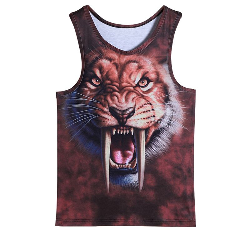 mens  gorilla monkey printed 3D TaTops Exercise Sleeveless tops for boys bodybuilding clothing exercise undershirt vest