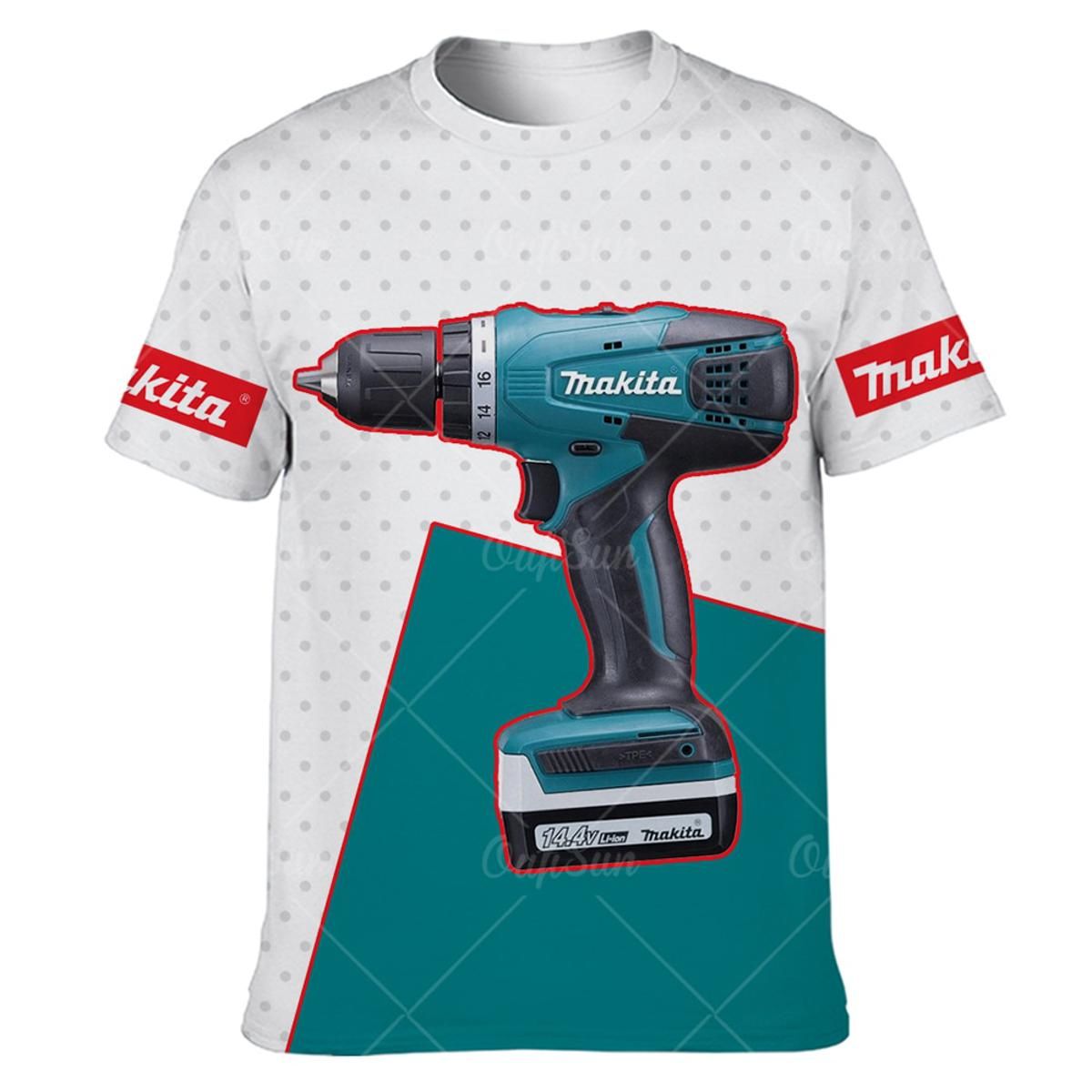 Fashion Summer Makita Tools 3D Print Men T shirt Casual Loose Round Neck Short Sleeve Oversized T-shirts Unisex Clothing Top Tee