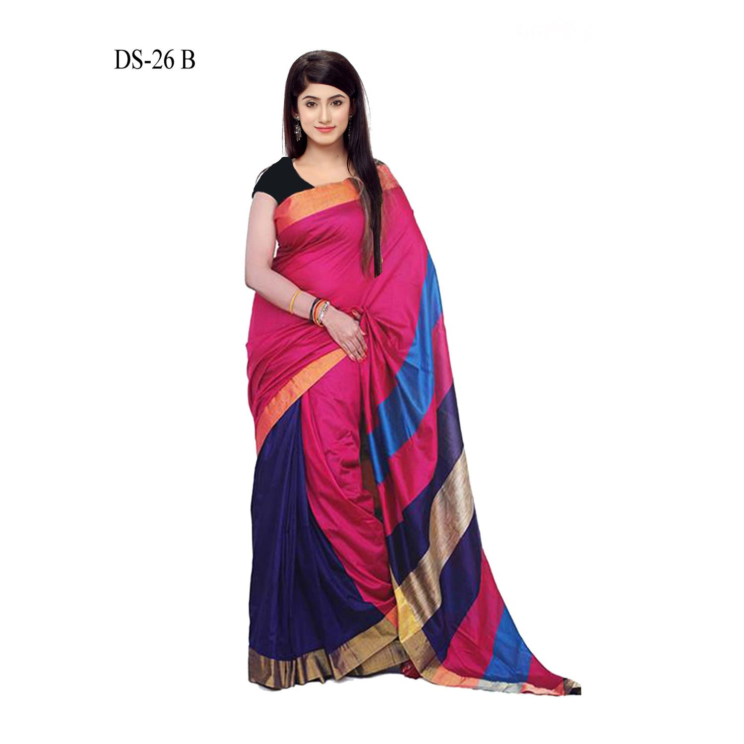 New Silk saree with blaos pice DS-026-B