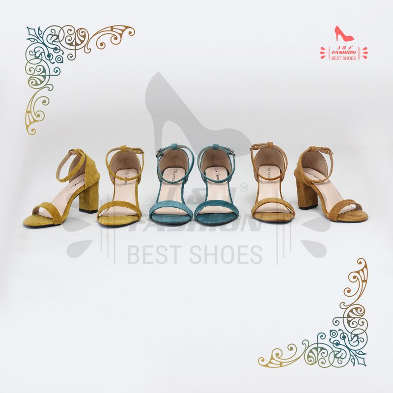 Stylish Velvet Heel Shoes For Women