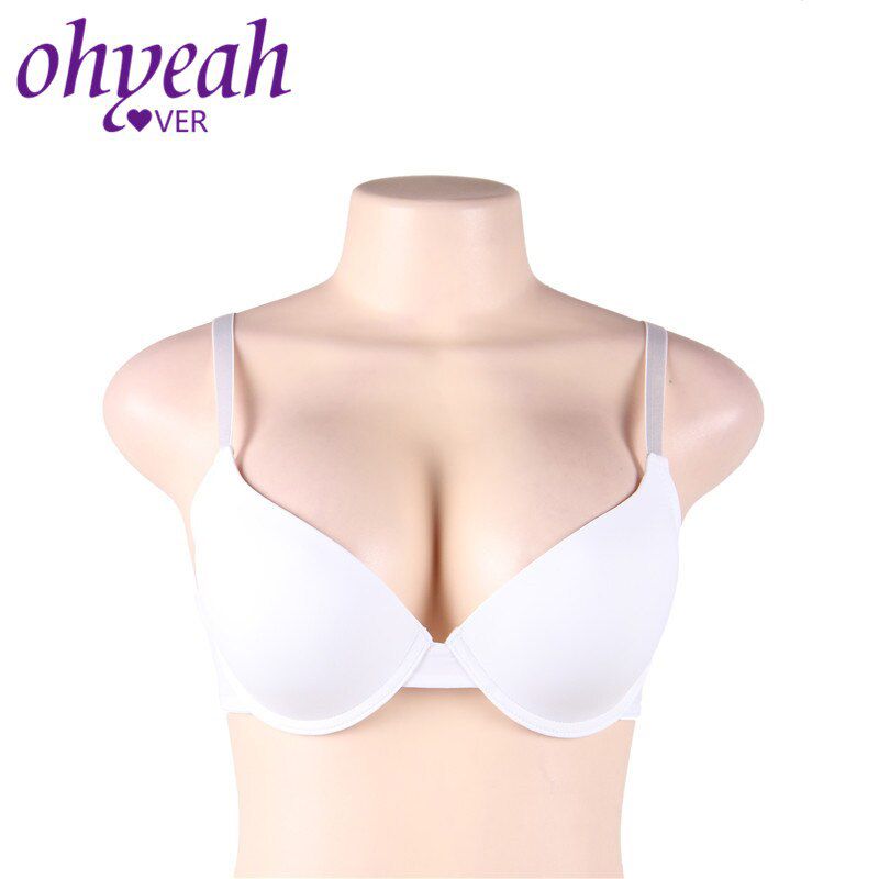 Ohyeahlover Bracier Mujer Seamless Smooth Brassiere Push Up Bras Underwire White Bralette For Women Comfort Minimizer Bra BM4040