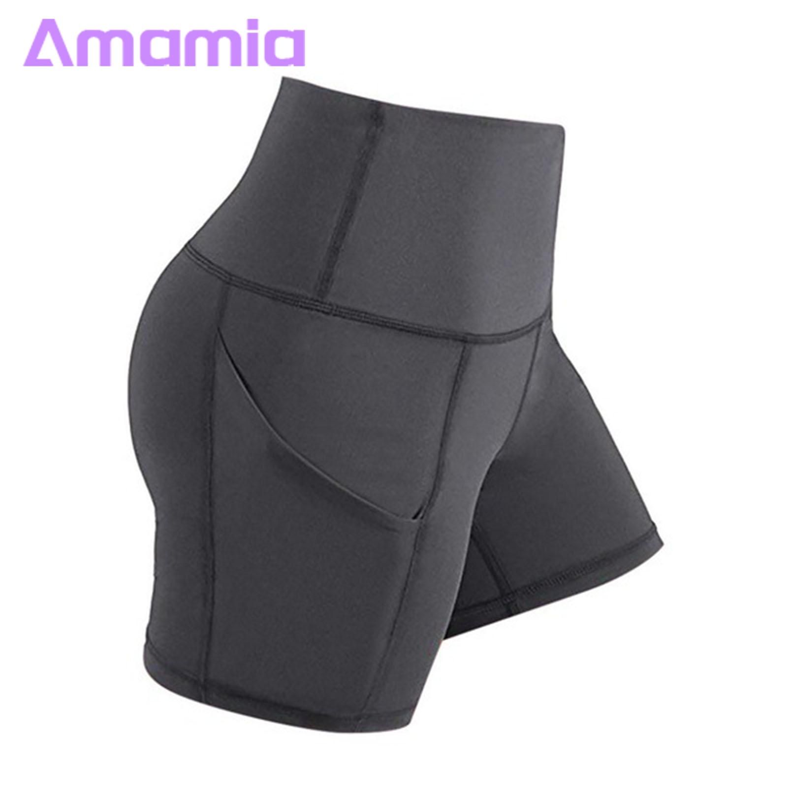Amamia Activewear Shorts Wear-resistant Solid Color Activewear Shorts